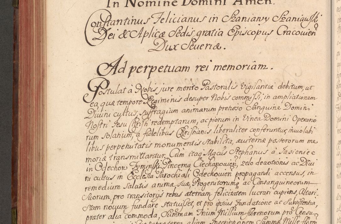 Zdjęcie nr 419 dla obiektu archiwalnego: Acta actorum episcopalium R. D. Constantini Feliciani in Szaniawy Szaniawski, episcopi Cracoviensis, ducis Severiae per annos 1720 - 1723 conscripta. Volumen I