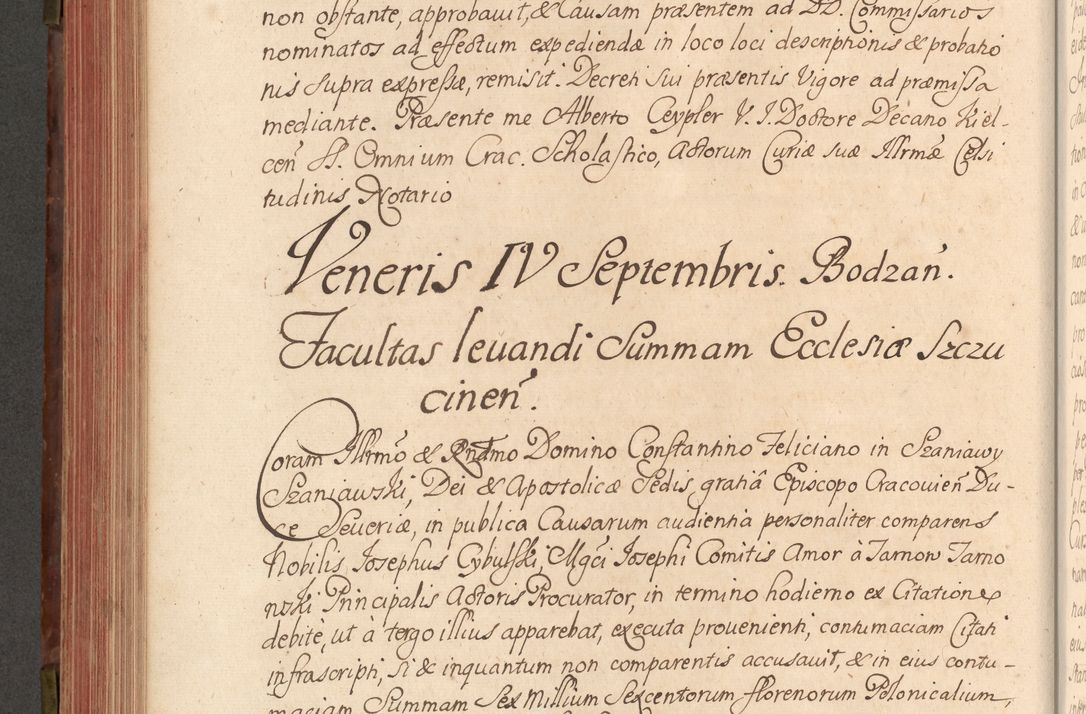 Zdjęcie nr 413 dla obiektu archiwalnego: Acta actorum episcopalium R. D. Constantini Feliciani in Szaniawy Szaniawski, episcopi Cracoviensis, ducis Severiae per annos 1720 - 1723 conscripta. Volumen I