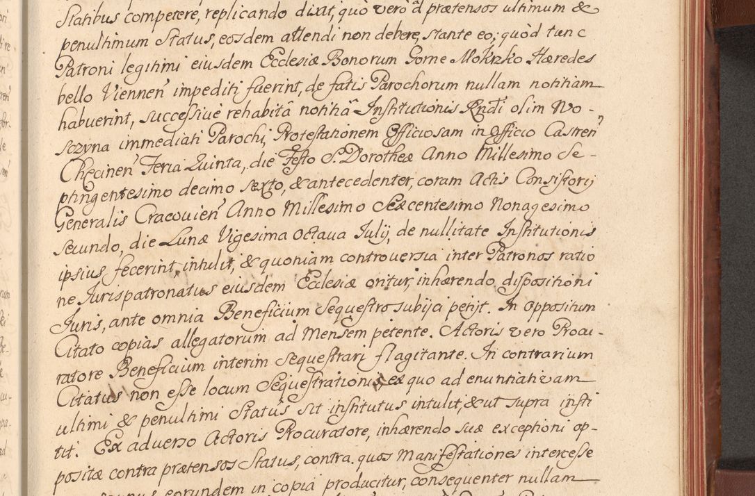 Zdjęcie nr 408 dla obiektu archiwalnego: Acta actorum episcopalium R. D. Constantini Feliciani in Szaniawy Szaniawski, episcopi Cracoviensis, ducis Severiae per annos 1720 - 1723 conscripta. Volumen I