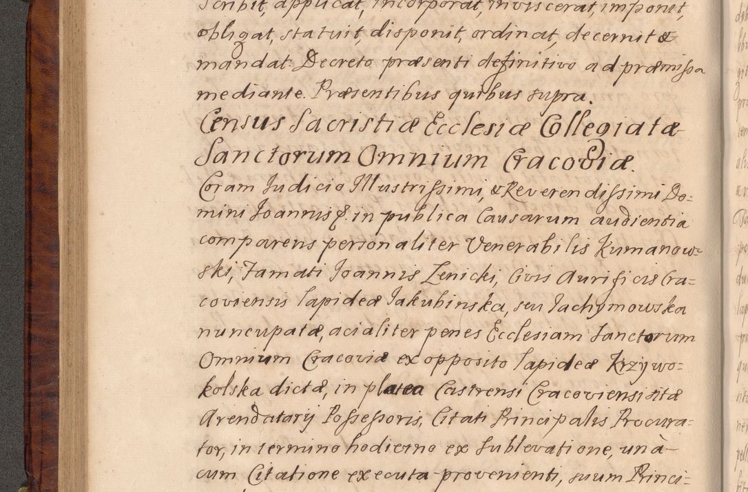 Zdjęcie nr 191 dla obiektu archiwalnego: Volumen VIII actorum episcopalium R. D. Joannis Małachowski, episcopi Cracoviensis ducis Severiae de anno 1697, quorum index videatur ad finem