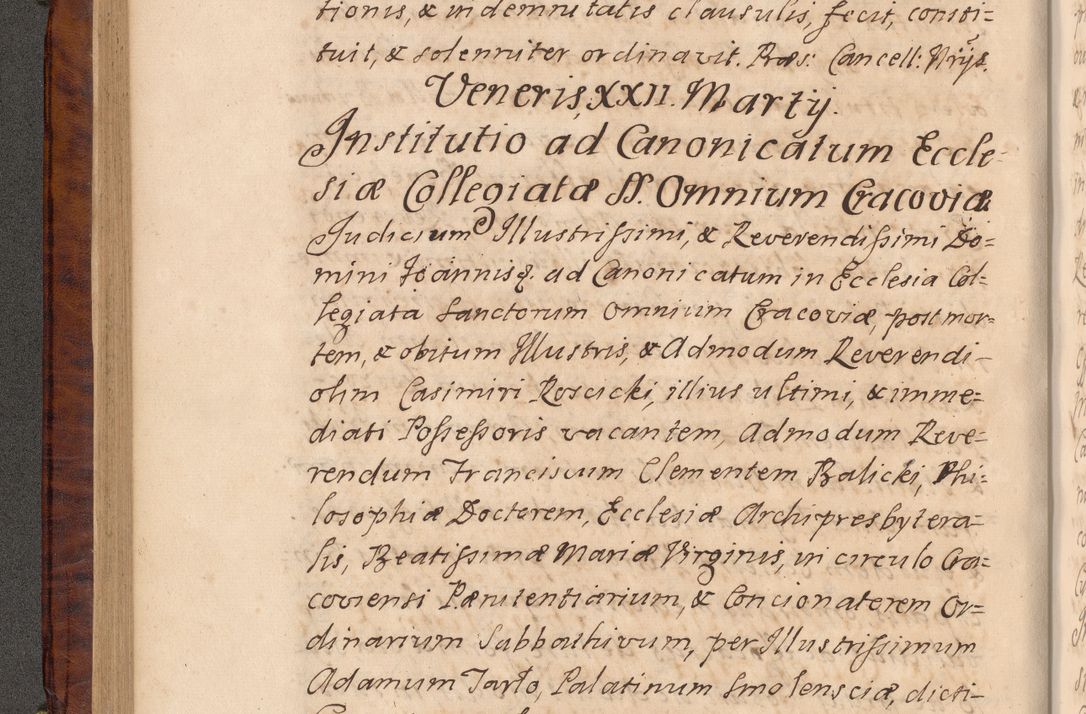 Zdjęcie nr 167 dla obiektu archiwalnego: Volumen VIII actorum episcopalium R. D. Joannis Małachowski, episcopi Cracoviensis ducis Severiae de anno 1697, quorum index videatur ad finem