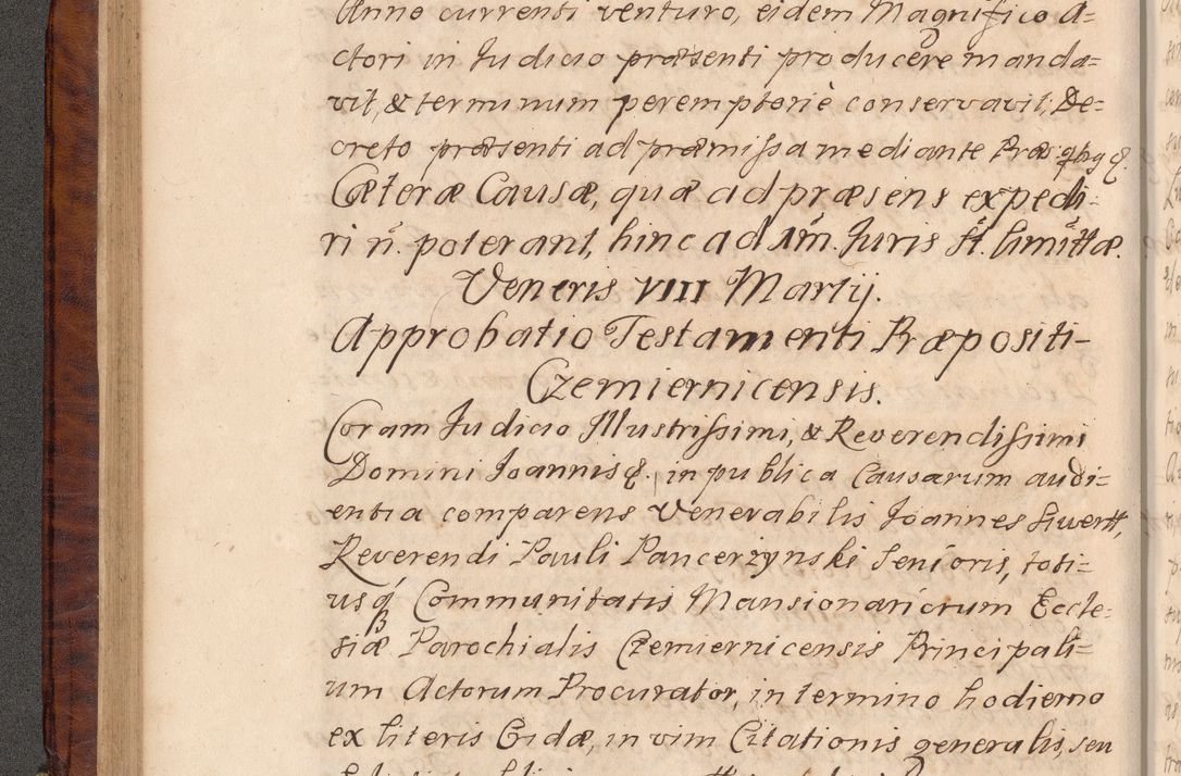 Zdjęcie nr 113 dla obiektu archiwalnego: Volumen VIII actorum episcopalium R. D. Joannis Małachowski, episcopi Cracoviensis ducis Severiae de anno 1697, quorum index videatur ad finem