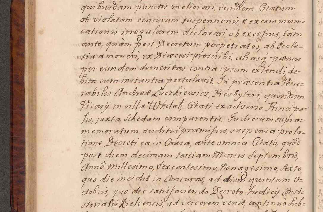 Zdjęcie nr 85 dla obiektu archiwalnego: Volumen VIII actorum episcopalium R. D. Joannis Małachowski, episcopi Cracoviensis ducis Severiae de anno 1697, quorum index videatur ad finem