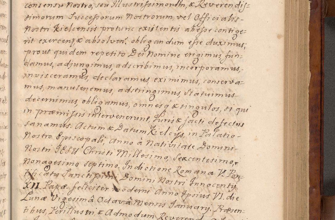 Zdjęcie nr 82 dla obiektu archiwalnego: Volumen VIII actorum episcopalium R. D. Joannis Małachowski, episcopi Cracoviensis ducis Severiae de anno 1697, quorum index videatur ad finem