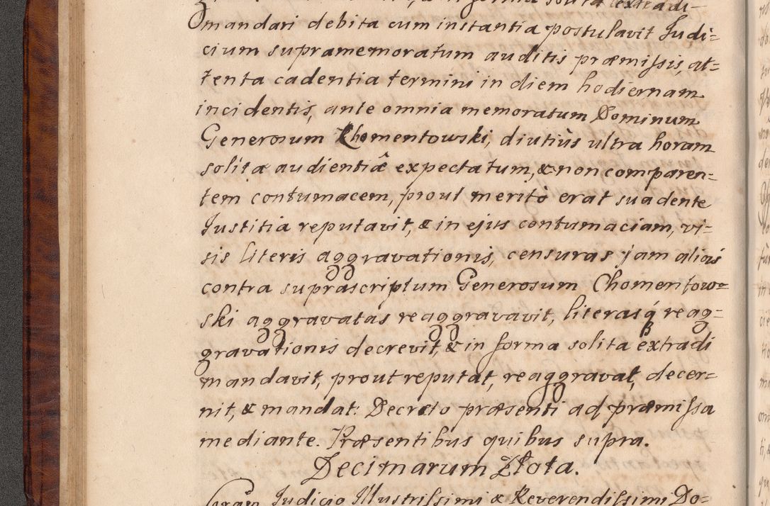 Zdjęcie nr 57 dla obiektu archiwalnego: Volumen VIII actorum episcopalium R. D. Joannis Małachowski, episcopi Cracoviensis ducis Severiae de anno 1697, quorum index videatur ad finem