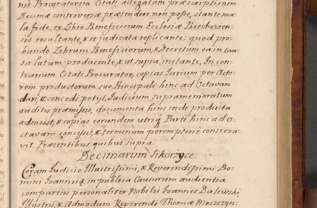 Zdjęcie nr 28 dla obiektu archiwalnego: Volumen VIII actorum episcopalium R. D. Joannis Małachowski, episcopi Cracoviensis ducis Severiae de anno 1697, quorum index videatur ad finem