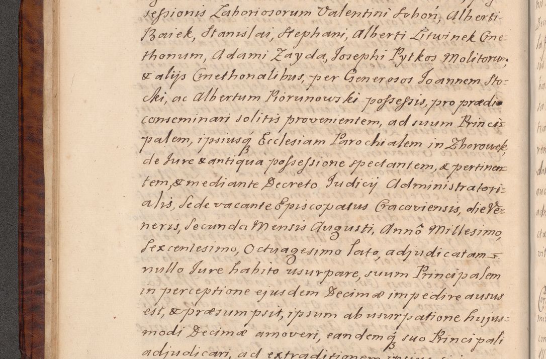 Zdjęcie nr 27 dla obiektu archiwalnego: Volumen VIII actorum episcopalium R. D. Joannis Małachowski, episcopi Cracoviensis ducis Severiae de anno 1697, quorum index videatur ad finem