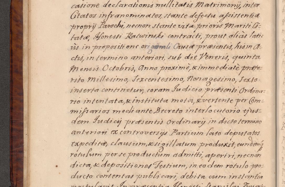 Zdjęcie nr 23 dla obiektu archiwalnego: Volumen VIII actorum episcopalium R. D. Joannis Małachowski, episcopi Cracoviensis ducis Severiae de anno 1697, quorum index videatur ad finem