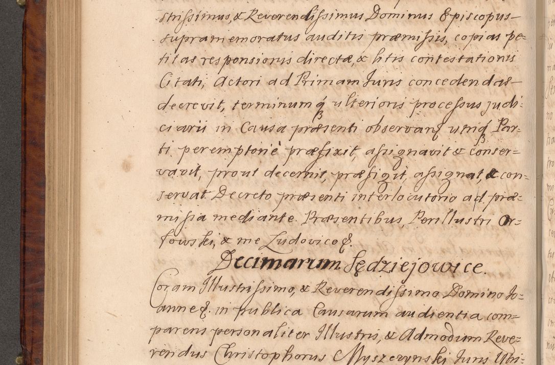 Zdjęcie nr 399 dla obiektu archiwalnego: Volumen VIII actorum episcopalium R. D. Joannis Małachowski, episcopi Cracoviensis ducis Severiae de anno 1697, quorum index videatur ad finem