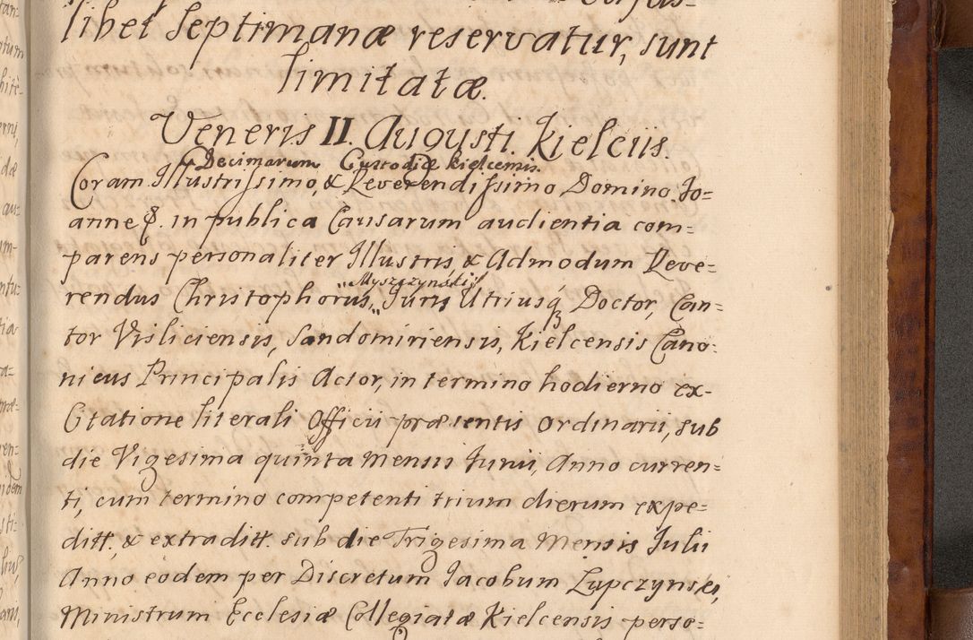 Zdjęcie nr 390 dla obiektu archiwalnego: Volumen VIII actorum episcopalium R. D. Joannis Małachowski, episcopi Cracoviensis ducis Severiae de anno 1697, quorum index videatur ad finem