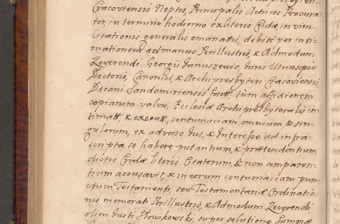 Zdjęcie nr 337 dla obiektu archiwalnego: Volumen VIII actorum episcopalium R. D. Joannis Małachowski, episcopi Cracoviensis ducis Severiae de anno 1697, quorum index videatur ad finem