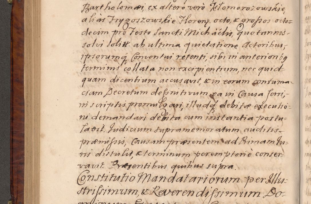 Zdjęcie nr 309 dla obiektu archiwalnego: Volumen VIII actorum episcopalium R. D. Joannis Małachowski, episcopi Cracoviensis ducis Severiae de anno 1697, quorum index videatur ad finem