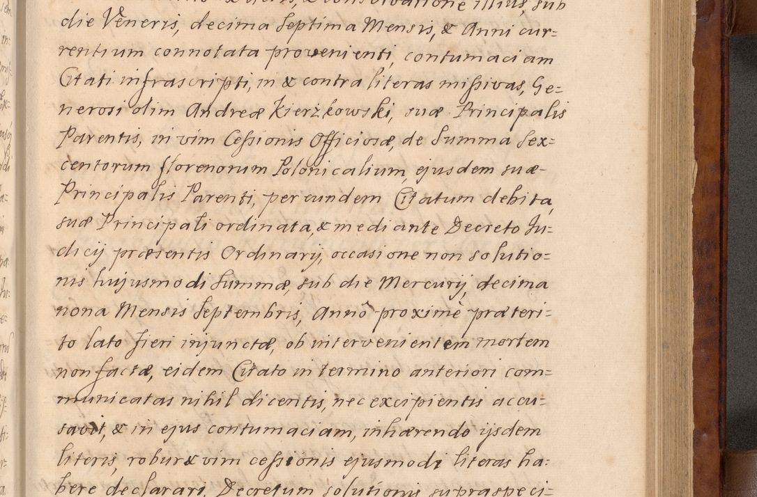 Zdjęcie nr 280 dla obiektu archiwalnego: Volumen VIII actorum episcopalium R. D. Joannis Małachowski, episcopi Cracoviensis ducis Severiae de anno 1697, quorum index videatur ad finem