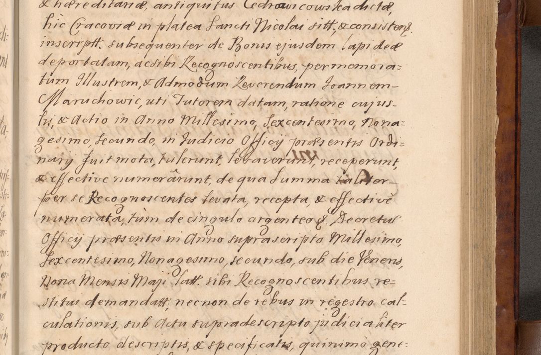 Zdjęcie nr 262 dla obiektu archiwalnego: Volumen VIII actorum episcopalium R. D. Joannis Małachowski, episcopi Cracoviensis ducis Severiae de anno 1697, quorum index videatur ad finem