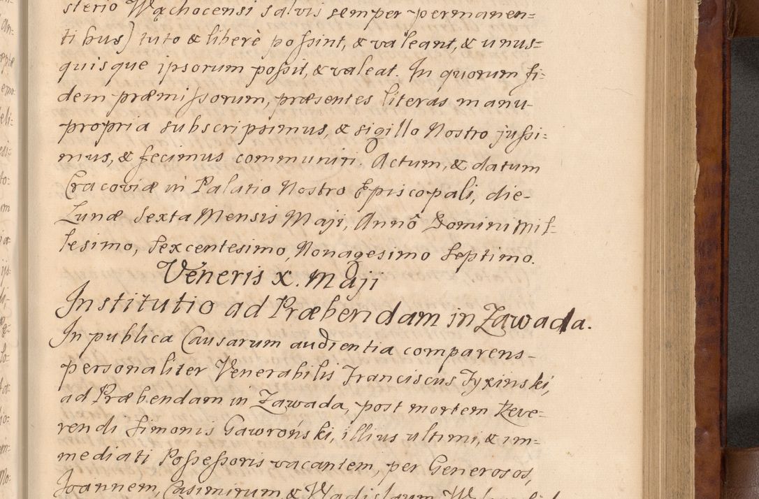 Zdjęcie nr 228 dla obiektu archiwalnego: Volumen VIII actorum episcopalium R. D. Joannis Małachowski, episcopi Cracoviensis ducis Severiae de anno 1697, quorum index videatur ad finem