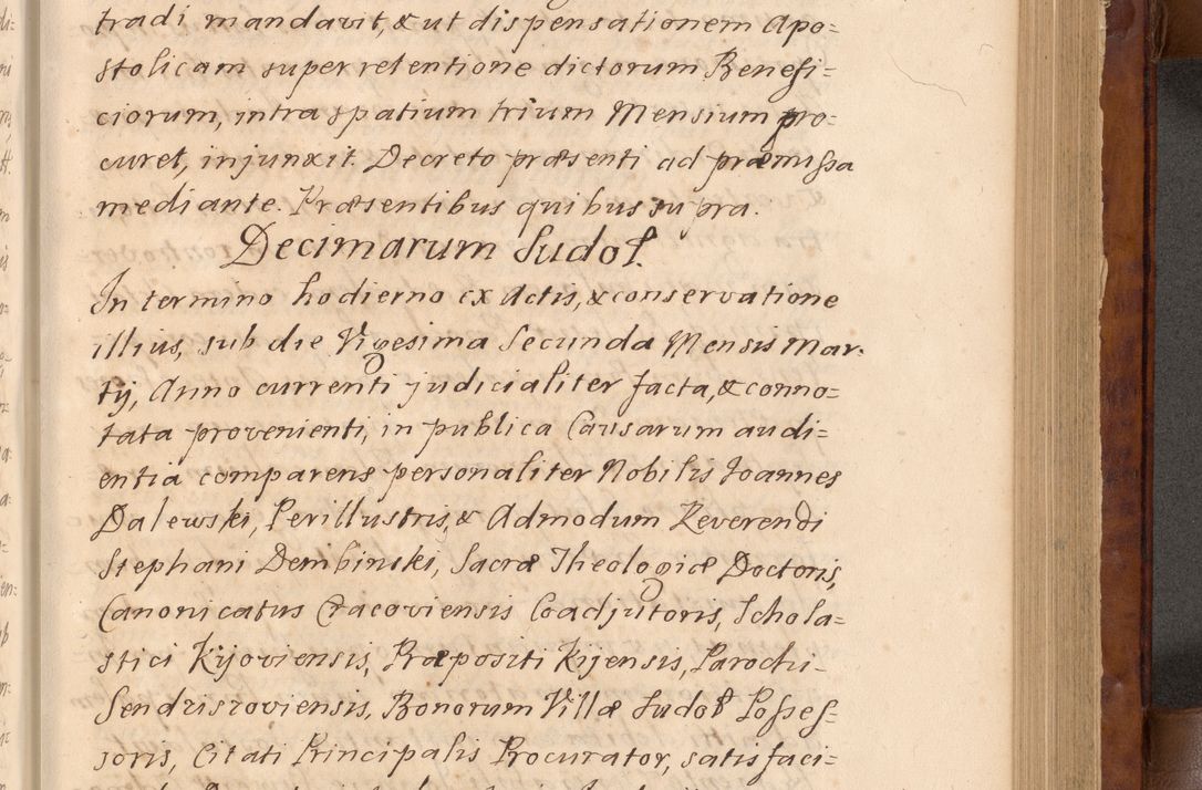 Zdjęcie nr 214 dla obiektu archiwalnego: Volumen VIII actorum episcopalium R. D. Joannis Małachowski, episcopi Cracoviensis ducis Severiae de anno 1697, quorum index videatur ad finem