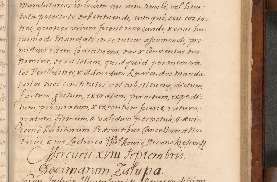 Zdjęcie nr 492 dla obiektu archiwalnego: Volumen VIII actorum episcopalium R. D. Joannis Małachowski, episcopi Cracoviensis ducis Severiae de anno 1697, quorum index videatur ad finem