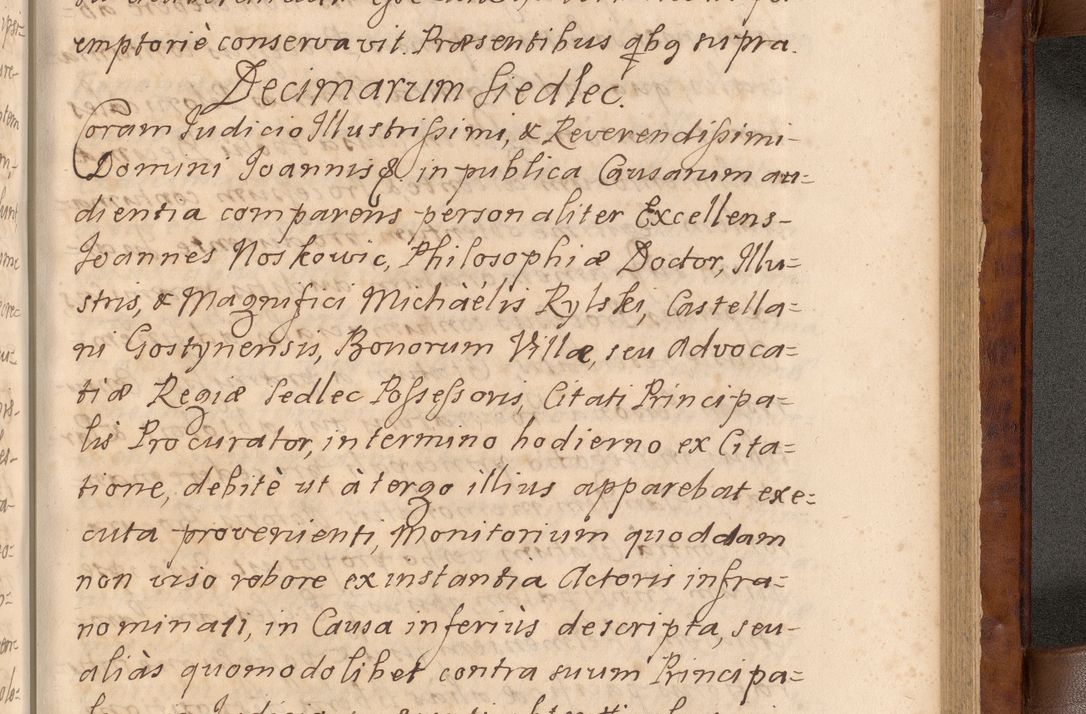 Zdjęcie nr 454 dla obiektu archiwalnego: Volumen VIII actorum episcopalium R. D. Joannis Małachowski, episcopi Cracoviensis ducis Severiae de anno 1697, quorum index videatur ad finem