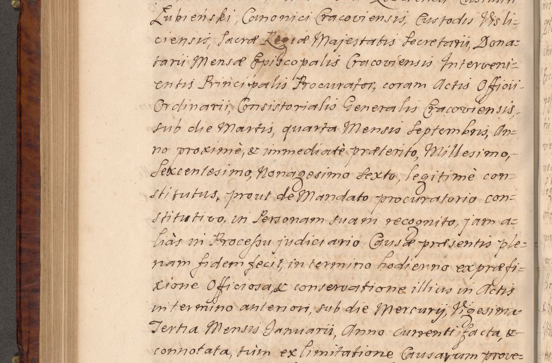 Zdjęcie nr 419 dla obiektu archiwalnego: Volumen VIII actorum episcopalium R. D. Joannis Małachowski, episcopi Cracoviensis ducis Severiae de anno 1697, quorum index videatur ad finem