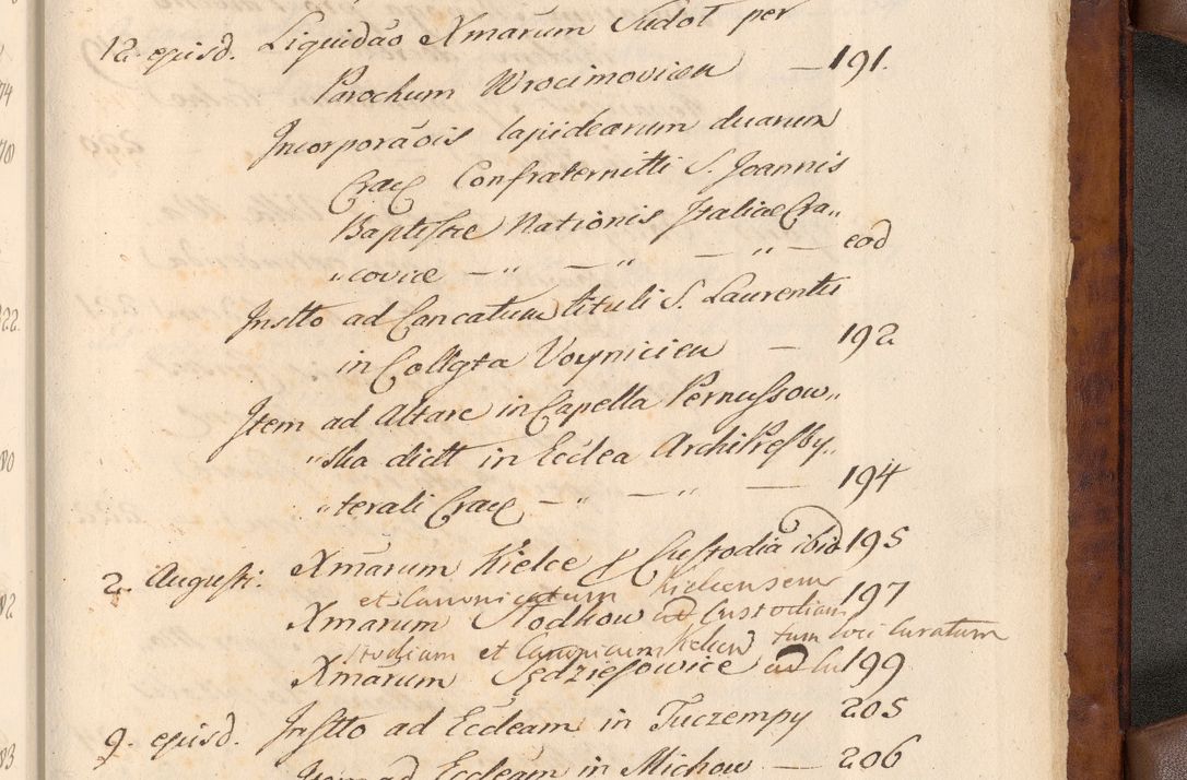 Zdjęcie nr 674 dla obiektu archiwalnego: Volumen VIII actorum episcopalium R. D. Joannis Małachowski, episcopi Cracoviensis ducis Severiae de anno 1697, quorum index videatur ad finem