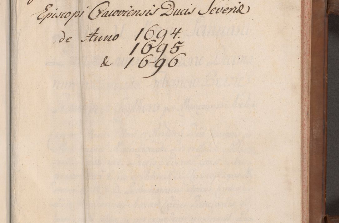 Zdjęcie nr 6 dla obiektu archiwalnego: Volumen VII actorum episcopalium Joannis Małachowski, episcopi Cracoviensis, ducis Severiae de anno 1694 - 1696, quorum index ad finem videatur