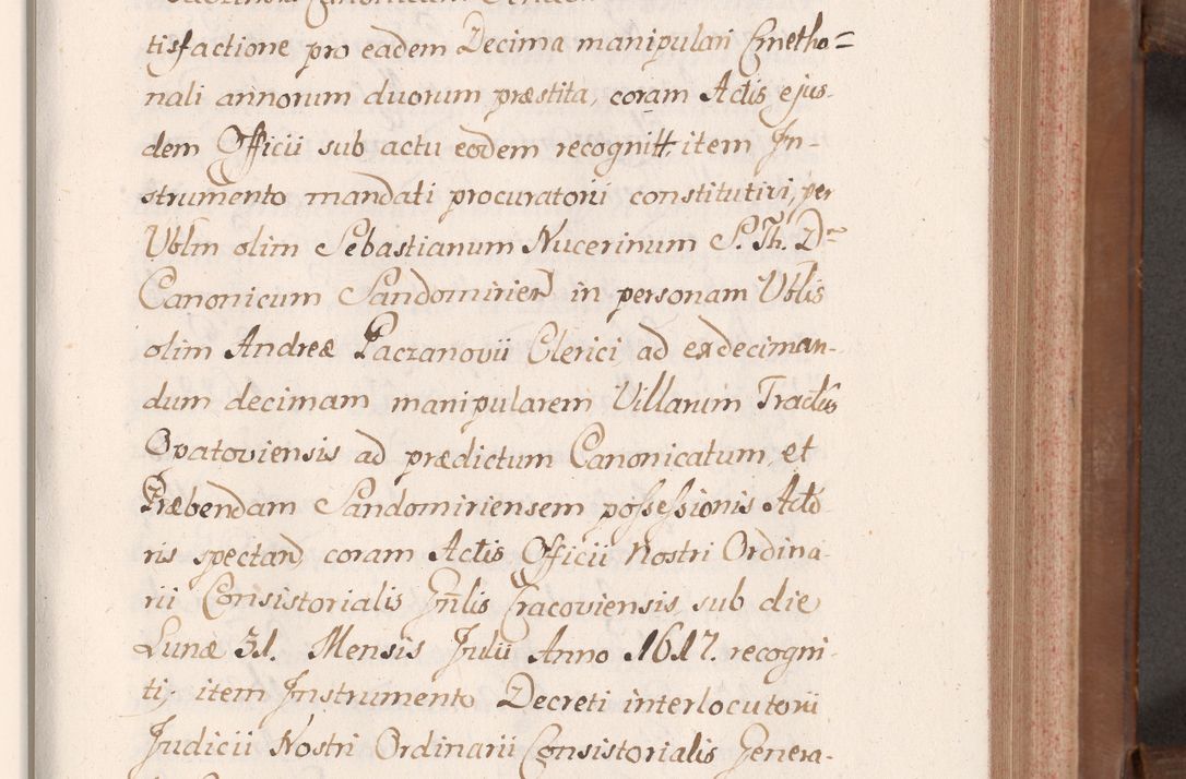 Zdjęcie nr 88 dla obiektu archiwalnego: Volumen VII actorum episcopalium Joannis Małachowski, episcopi Cracoviensis, ducis Severiae de anno 1694 - 1696, quorum index ad finem videatur