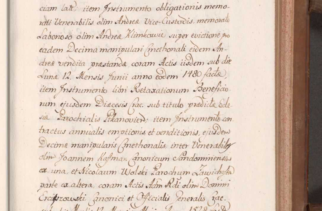 Zdjęcie nr 74 dla obiektu archiwalnego: Volumen VII actorum episcopalium Joannis Małachowski, episcopi Cracoviensis, ducis Severiae de anno 1694 - 1696, quorum index ad finem videatur