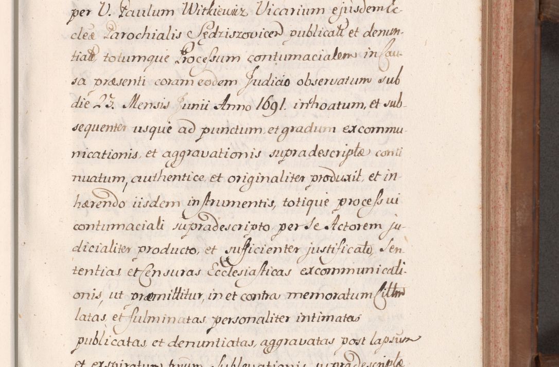 Zdjęcie nr 60 dla obiektu archiwalnego: Volumen VII actorum episcopalium Joannis Małachowski, episcopi Cracoviensis, ducis Severiae de anno 1694 - 1696, quorum index ad finem videatur