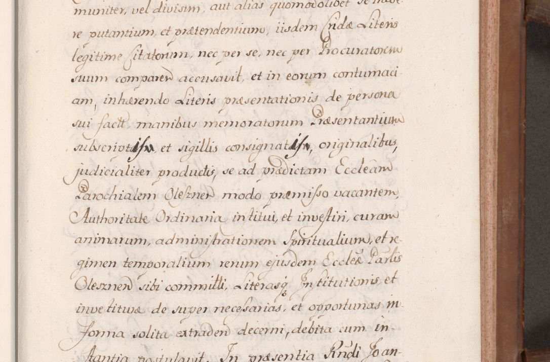 Zdjęcie nr 36 dla obiektu archiwalnego: Volumen VII actorum episcopalium Joannis Małachowski, episcopi Cracoviensis, ducis Severiae de anno 1694 - 1696, quorum index ad finem videatur
