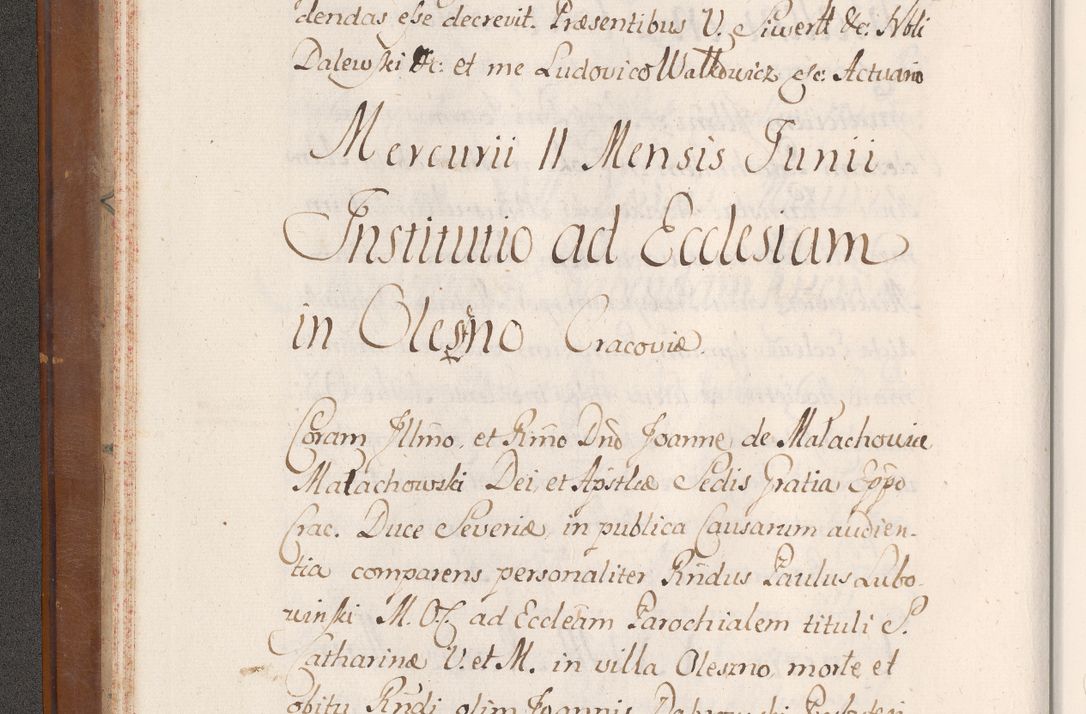 Zdjęcie nr 35 dla obiektu archiwalnego: Volumen VII actorum episcopalium Joannis Małachowski, episcopi Cracoviensis, ducis Severiae de anno 1694 - 1696, quorum index ad finem videatur