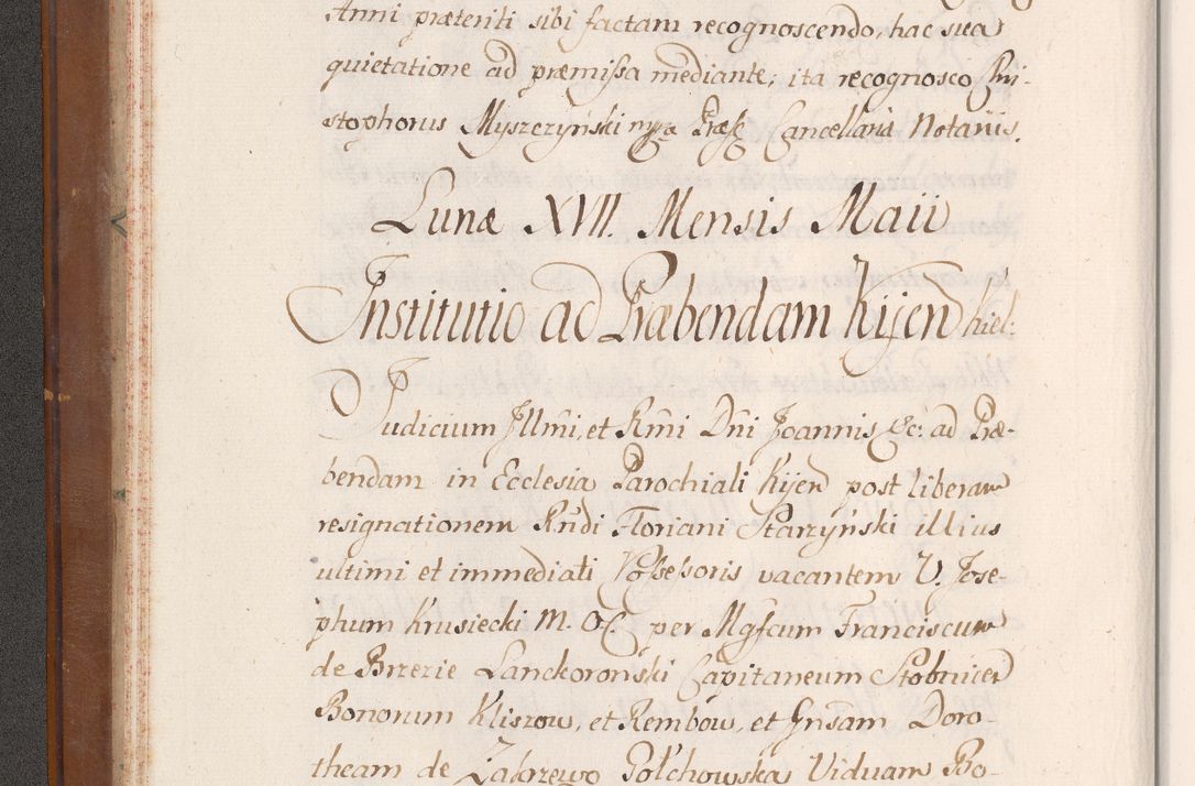Zdjęcie nr 33 dla obiektu archiwalnego: Volumen VII actorum episcopalium Joannis Małachowski, episcopi Cracoviensis, ducis Severiae de anno 1694 - 1696, quorum index ad finem videatur