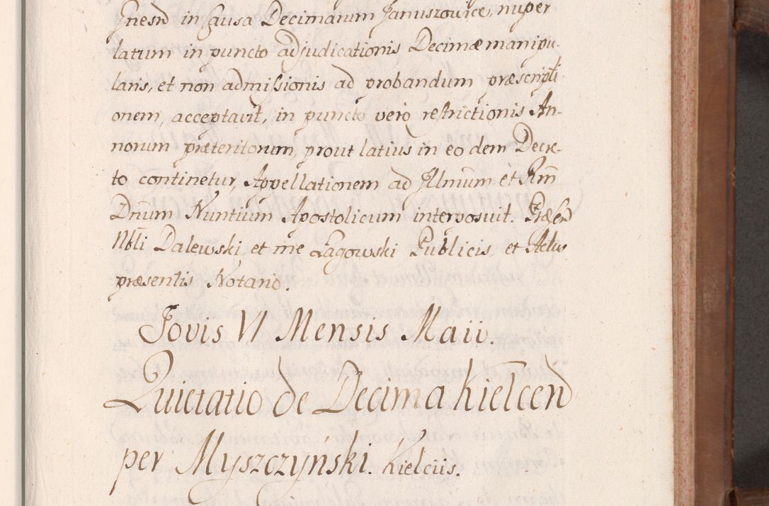Zdjęcie nr 32 dla obiektu archiwalnego: Volumen VII actorum episcopalium Joannis Małachowski, episcopi Cracoviensis, ducis Severiae de anno 1694 - 1696, quorum index ad finem videatur