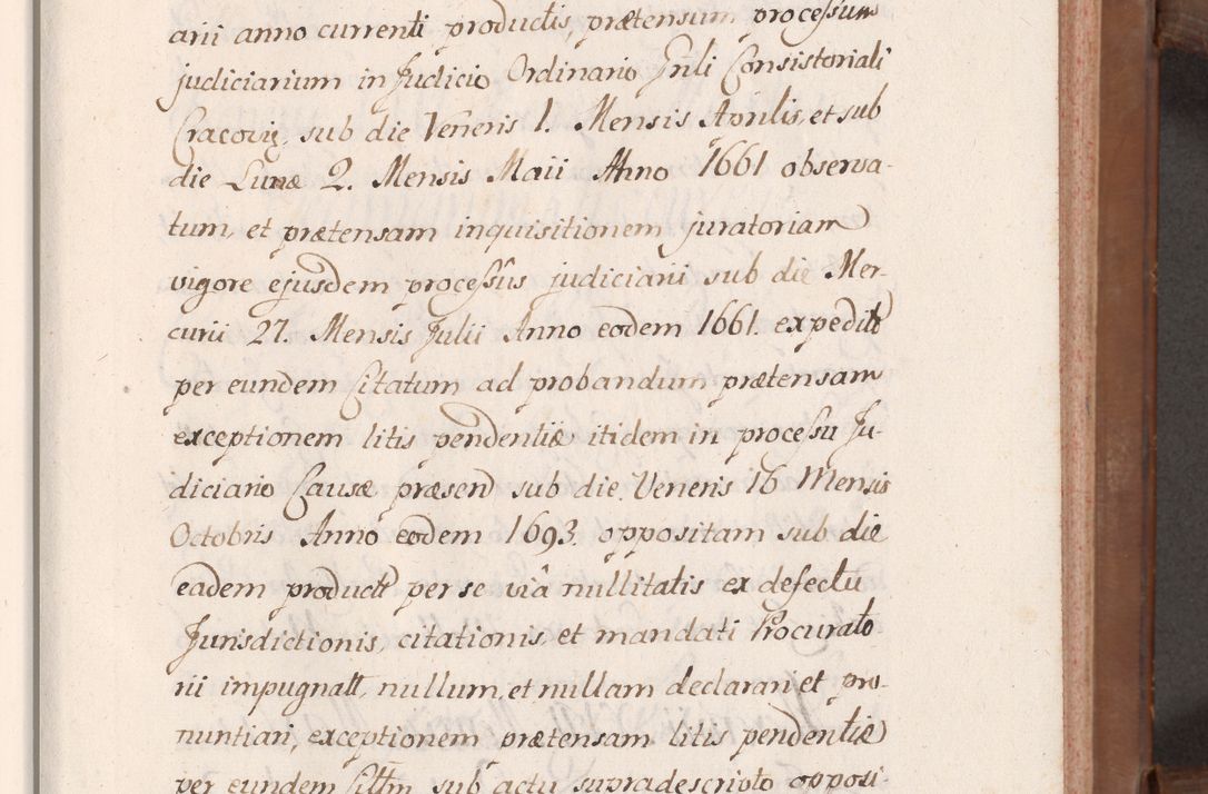 Zdjęcie nr 22 dla obiektu archiwalnego: Volumen VII actorum episcopalium Joannis Małachowski, episcopi Cracoviensis, ducis Severiae de anno 1694 - 1696, quorum index ad finem videatur