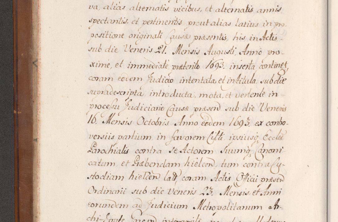 Zdjęcie nr 21 dla obiektu archiwalnego: Volumen VII actorum episcopalium Joannis Małachowski, episcopi Cracoviensis, ducis Severiae de anno 1694 - 1696, quorum index ad finem videatur