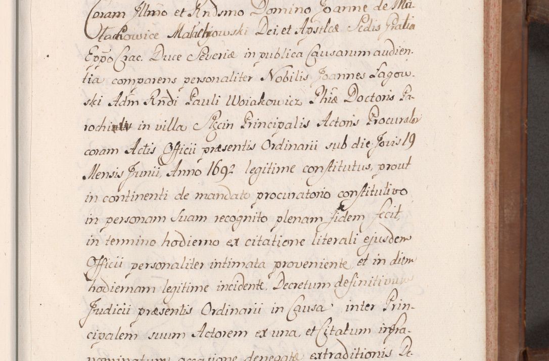 Zdjęcie nr 14 dla obiektu archiwalnego: Volumen VII actorum episcopalium Joannis Małachowski, episcopi Cracoviensis, ducis Severiae de anno 1694 - 1696, quorum index ad finem videatur