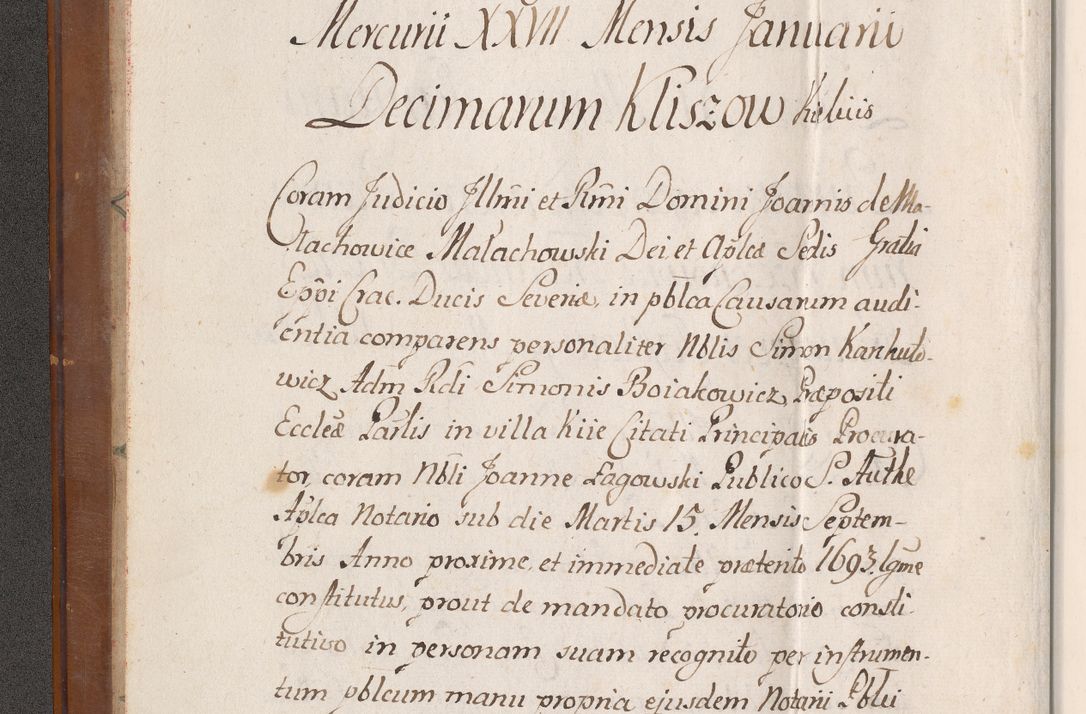 Zdjęcie nr 9 dla obiektu archiwalnego: Volumen VII actorum episcopalium Joannis Małachowski, episcopi Cracoviensis, ducis Severiae de anno 1694 - 1696, quorum index ad finem videatur