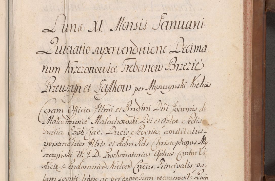 Zdjęcie nr 8 dla obiektu archiwalnego: Volumen VII actorum episcopalium Joannis Małachowski, episcopi Cracoviensis, ducis Severiae de anno 1694 - 1696, quorum index ad finem videatur