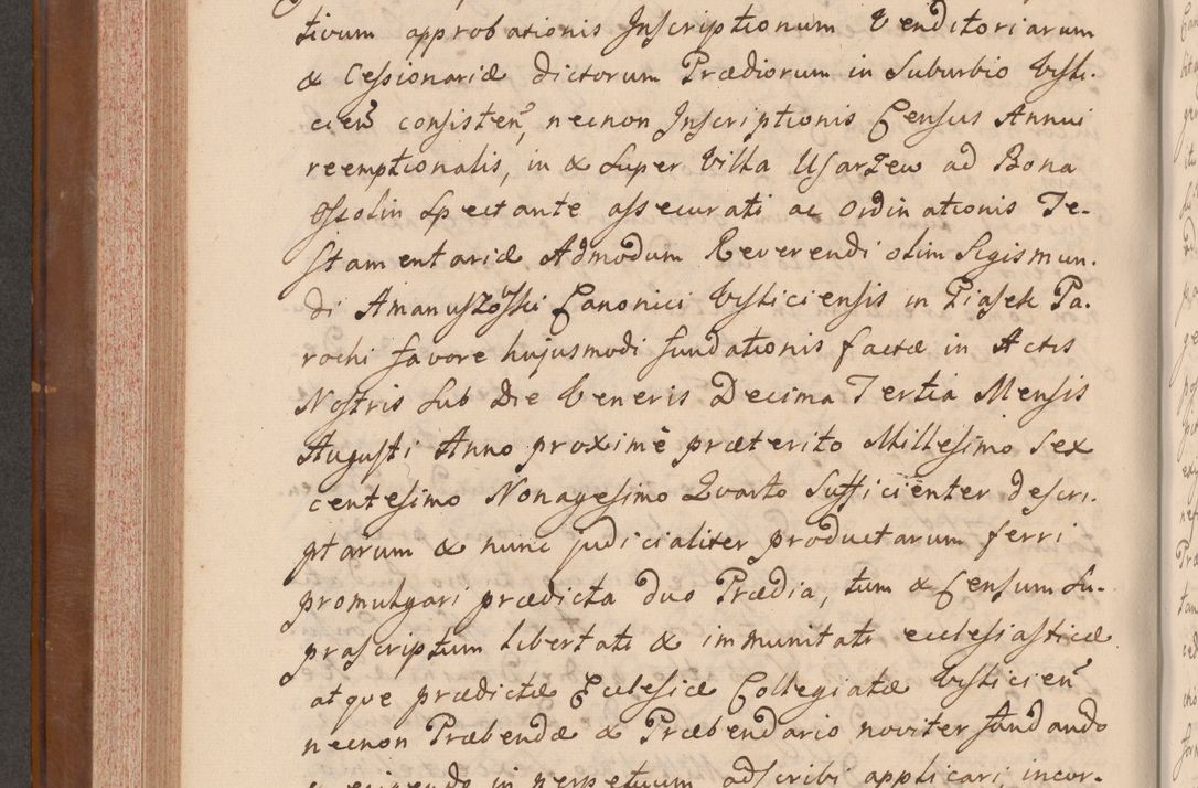 Zdjęcie nr 393 dla obiektu archiwalnego: Volumen VII actorum episcopalium Joannis Małachowski, episcopi Cracoviensis, ducis Severiae de anno 1694 - 1696, quorum index ad finem videatur