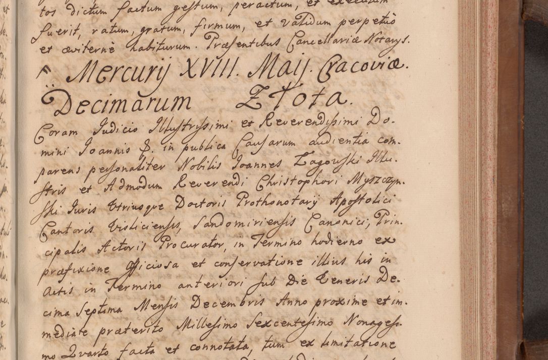 Zdjęcie nr 310 dla obiektu archiwalnego: Volumen VII actorum episcopalium Joannis Małachowski, episcopi Cracoviensis, ducis Severiae de anno 1694 - 1696, quorum index ad finem videatur