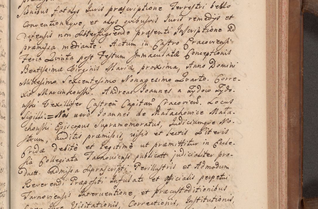 Zdjęcie nr 292 dla obiektu archiwalnego: Volumen VII actorum episcopalium Joannis Małachowski, episcopi Cracoviensis, ducis Severiae de anno 1694 - 1696, quorum index ad finem videatur