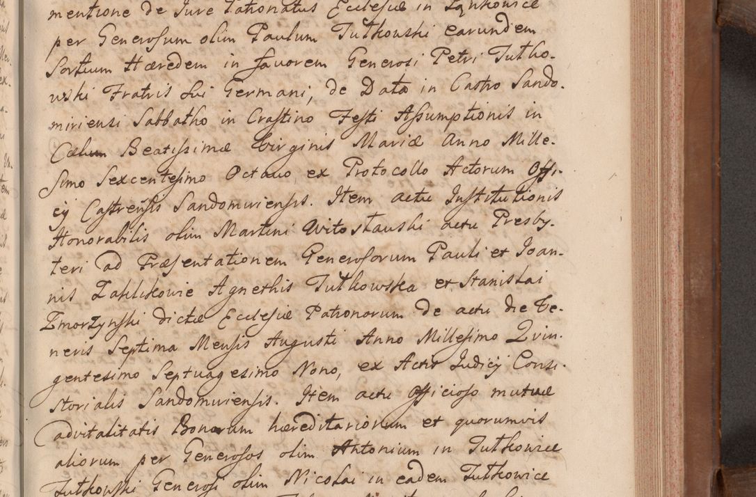 Zdjęcie nr 278 dla obiektu archiwalnego: Volumen VII actorum episcopalium Joannis Małachowski, episcopi Cracoviensis, ducis Severiae de anno 1694 - 1696, quorum index ad finem videatur