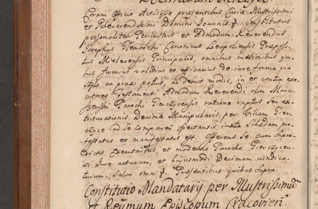 Zdjęcie nr 271 dla obiektu archiwalnego: Volumen VII actorum episcopalium Joannis Małachowski, episcopi Cracoviensis, ducis Severiae de anno 1694 - 1696, quorum index ad finem videatur