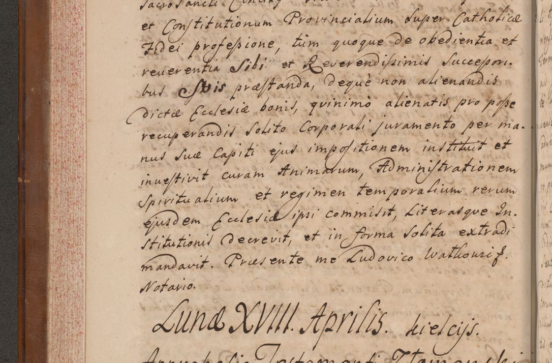 Zdjęcie nr 217 dla obiektu archiwalnego: Volumen VII actorum episcopalium Joannis Małachowski, episcopi Cracoviensis, ducis Severiae de anno 1694 - 1696, quorum index ad finem videatur