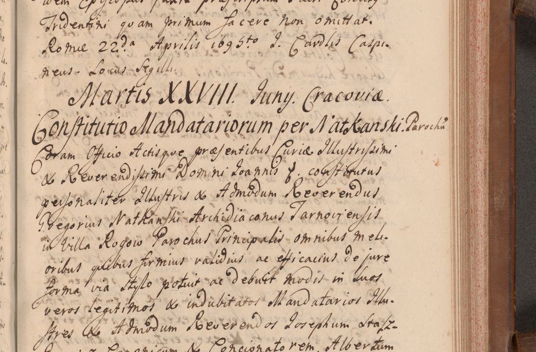 Zdjęcie nr 474 dla obiektu archiwalnego: Volumen VII actorum episcopalium Joannis Małachowski, episcopi Cracoviensis, ducis Severiae de anno 1694 - 1696, quorum index ad finem videatur