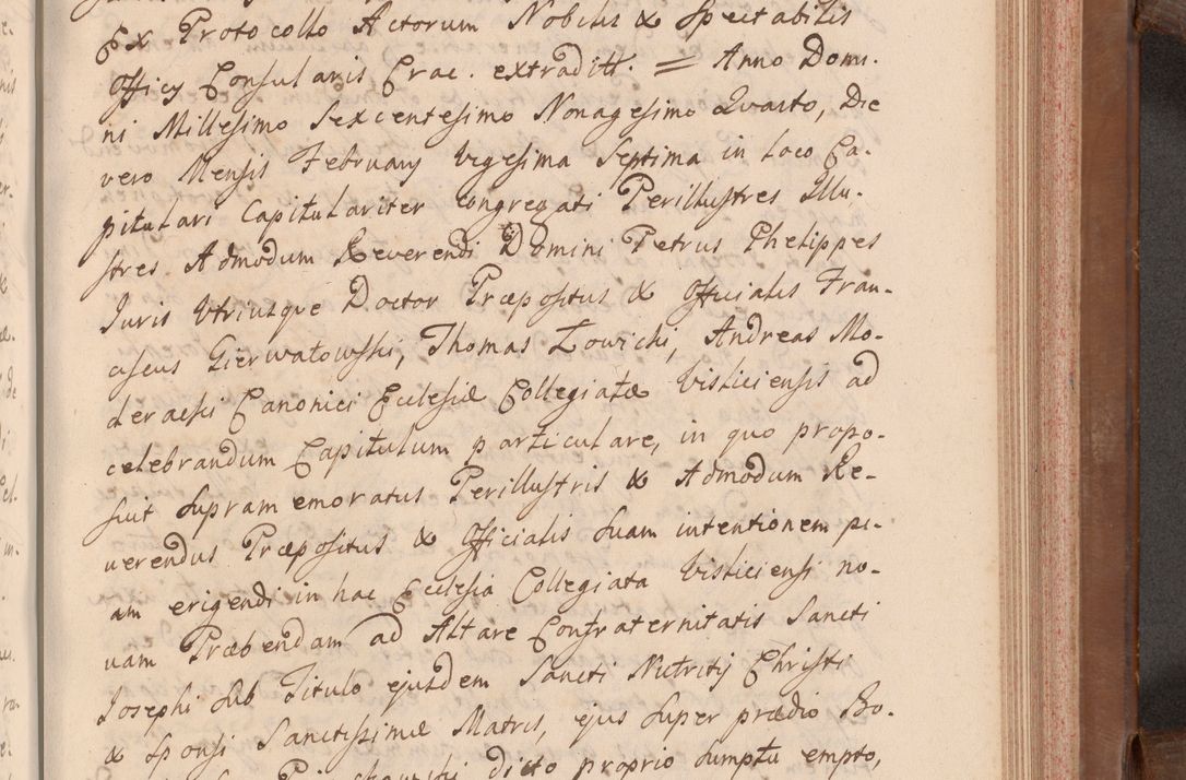 Zdjęcie nr 416 dla obiektu archiwalnego: Volumen VII actorum episcopalium Joannis Małachowski, episcopi Cracoviensis, ducis Severiae de anno 1694 - 1696, quorum index ad finem videatur