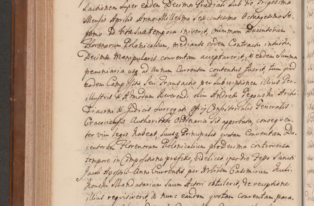 Zdjęcie nr 731 dla obiektu archiwalnego: Volumen VII actorum episcopalium Joannis Małachowski, episcopi Cracoviensis, ducis Severiae de anno 1694 - 1696, quorum index ad finem videatur