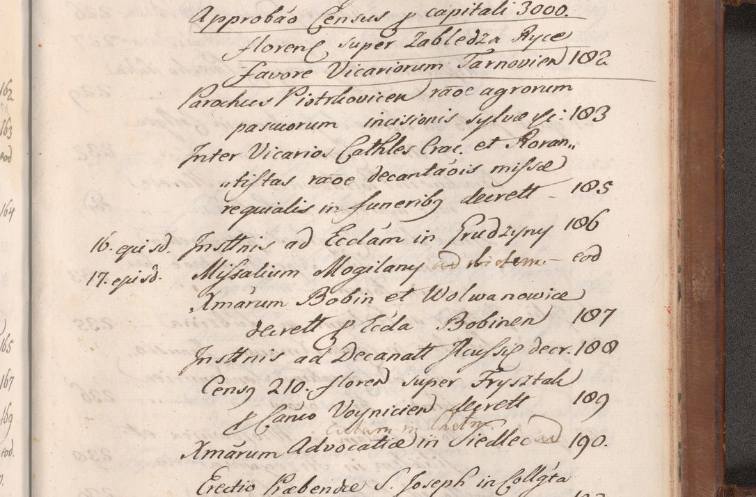 Zdjęcie nr 1017 dla obiektu archiwalnego: Volumen VII actorum episcopalium Joannis Małachowski, episcopi Cracoviensis, ducis Severiae de anno 1694 - 1696, quorum index ad finem videatur