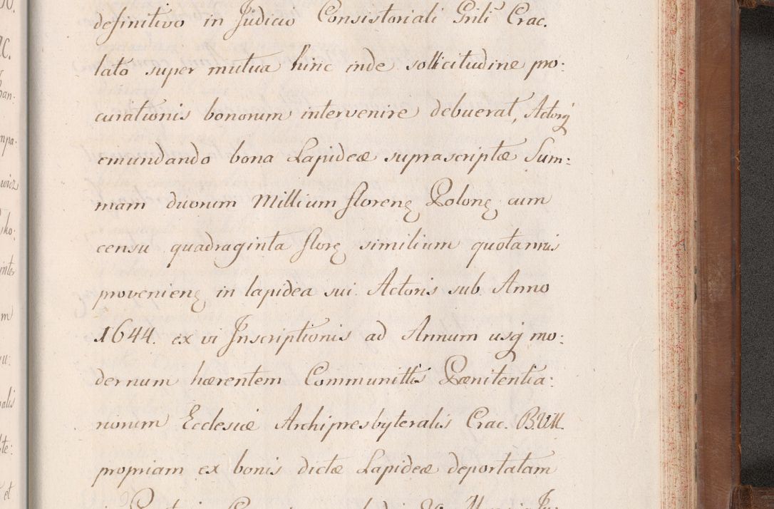 Zdjęcie nr 944 dla obiektu archiwalnego: Volumen VII actorum episcopalium Joannis Małachowski, episcopi Cracoviensis, ducis Severiae de anno 1694 - 1696, quorum index ad finem videatur