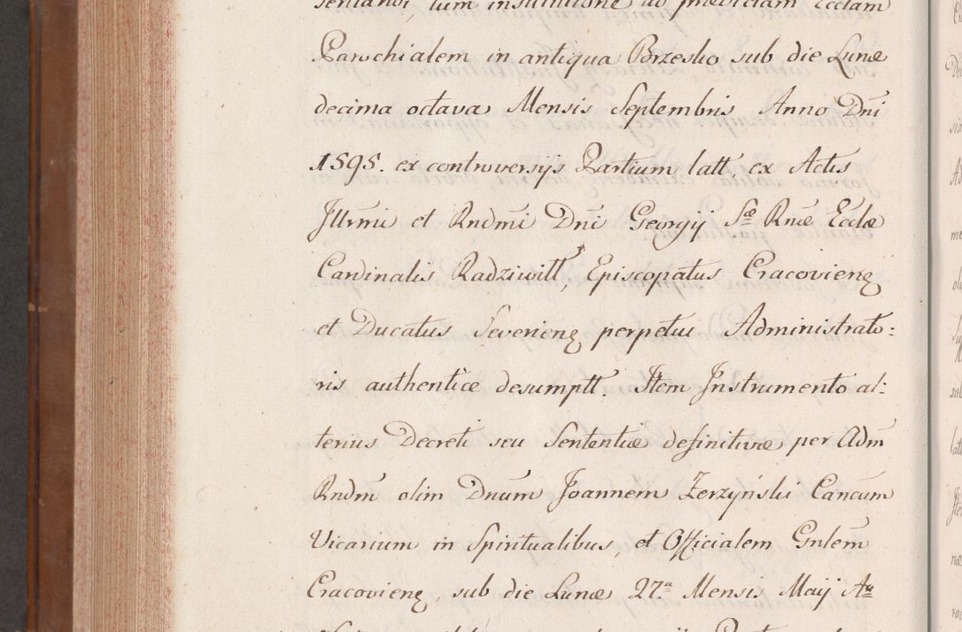 Zdjęcie nr 939 dla obiektu archiwalnego: Volumen VII actorum episcopalium Joannis Małachowski, episcopi Cracoviensis, ducis Severiae de anno 1694 - 1696, quorum index ad finem videatur