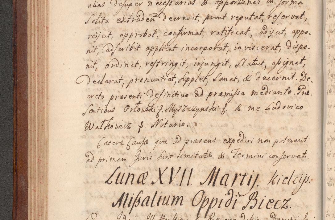 Zdjęcie nr 120 dla obiektu archiwalnego: Volumen VI actorum episcopalium R. D. Joannis Małachowski, episcopi Cracoviensis, ducis Severiae de anno 1692 et 1693, quorum index ad finem videatur